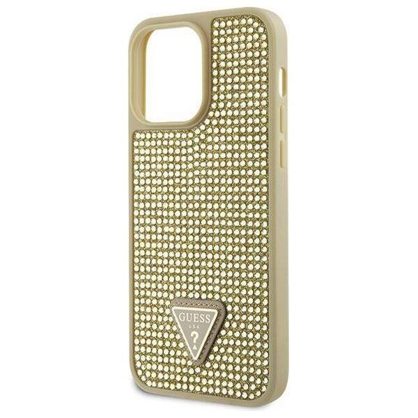 Original Case IPHONE 14 PRO MAX Guess Hardcase Rhinestone Triangle (GUHCP14XHDGTPD) gold 3666339120085