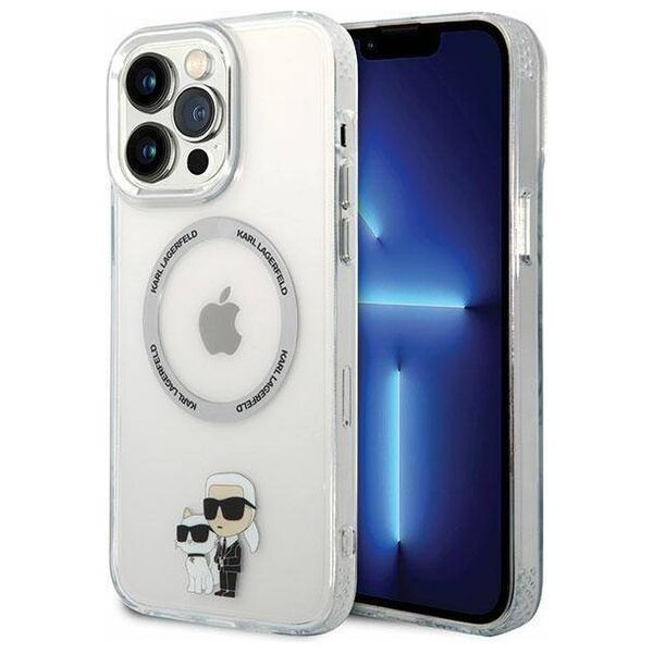 Original Case IPHONE 13 PRO MAX Karl Lagerfeld Hardcase Iconic Karl&Choupette Magsafe (KKLHMP13XHNKCIT) transparent 3666339126353