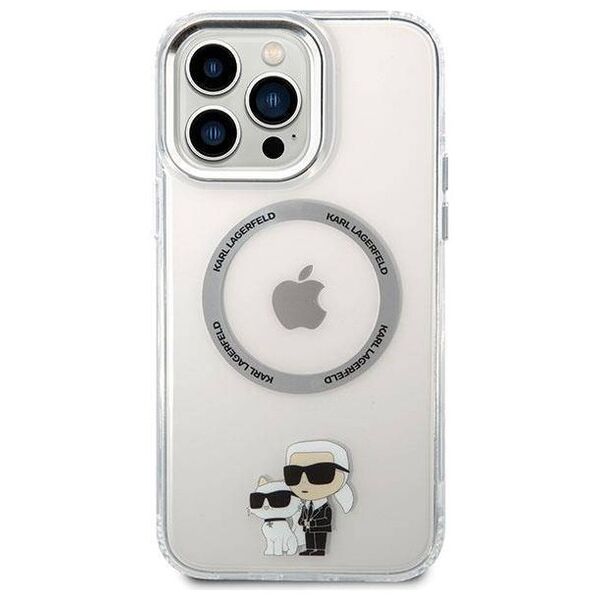 Original Case IPHONE 13 PRO MAX Karl Lagerfeld Hardcase Iconic Karl&Choupette Magsafe (KKLHMP13XHNKCIT) transparent 3666339126353