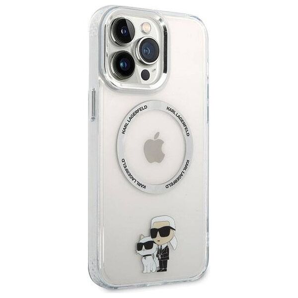 Original Case IPHONE 13 PRO MAX Karl Lagerfeld Hardcase Iconic Karl&Choupette Magsafe (KKLHMP13XHNKCIT) transparent 3666339126353
