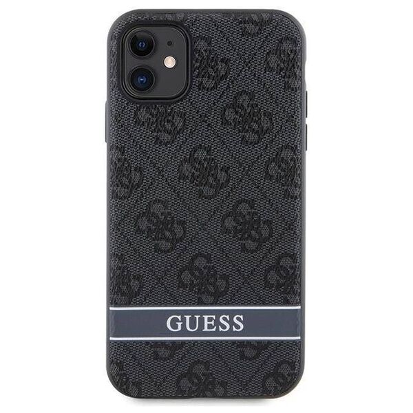 Original Case IPHONE 11 / XR Guess Hardcase 4G Stripe (GUHCN61P4SNK) grey 3666339170103