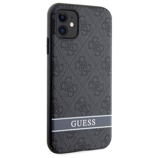 Original Case IPHONE 11 / XR Guess Hardcase 4G Stripe (GUHCN61P4SNK) grey 3666339170103