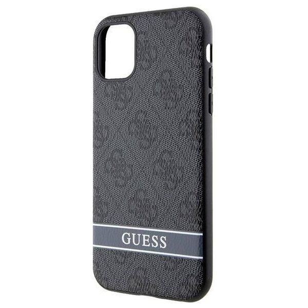 Original Case IPHONE 11 / XR Guess Hardcase 4G Stripe (GUHCN61P4SNK) grey 3666339170103