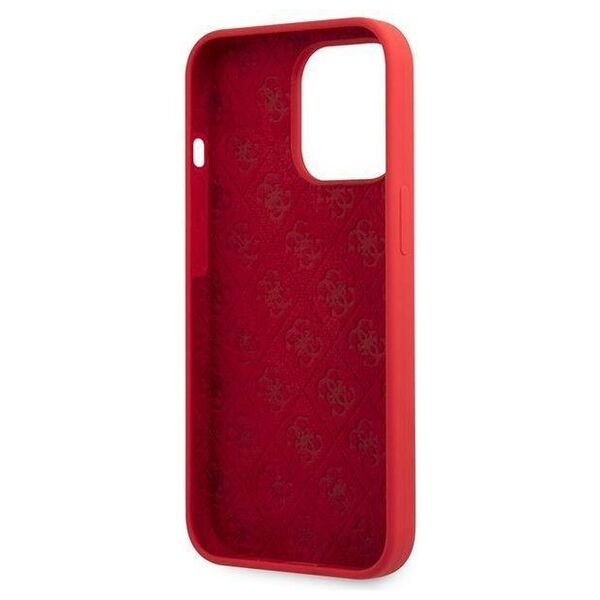 Original Case IPHONE 13 PRO MAX Guess Hard Case Silicone Vintage Gold Logo red 3666339033941