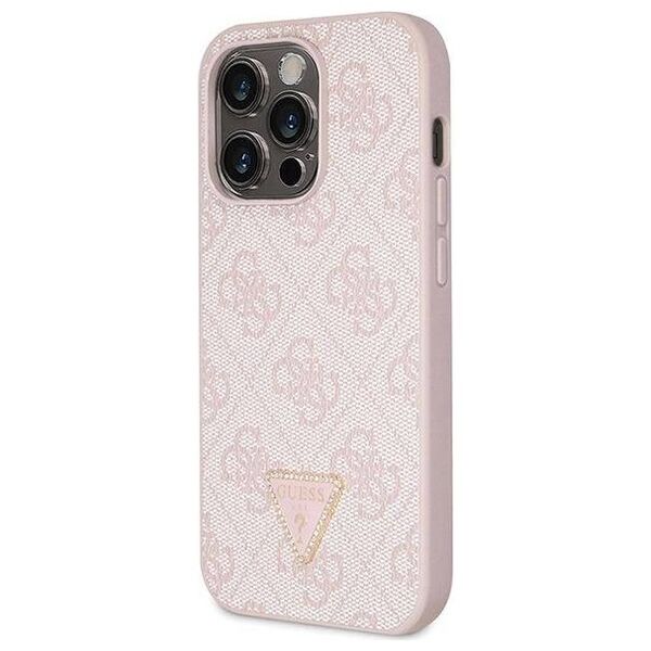Original Case IPHONE 14 PRO Guess Hardcase Crossbody 4G Metal Logo (GUHCP14LP4TDSCPP) pink 3666339147204