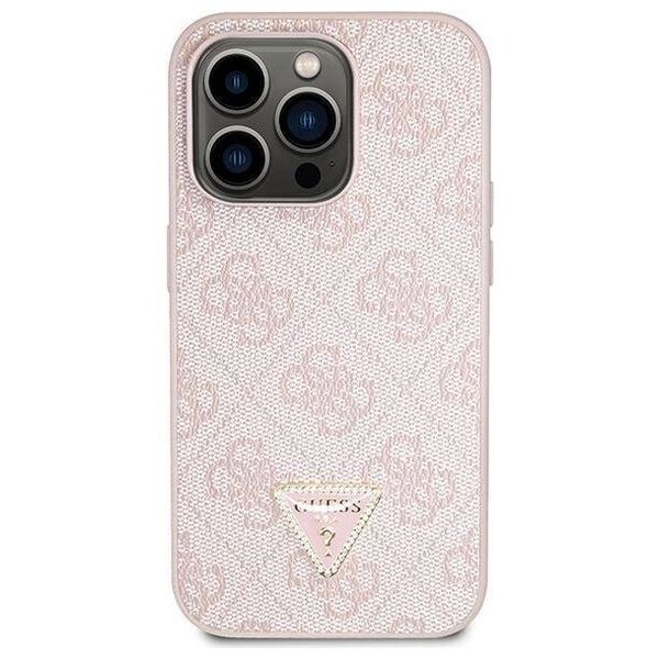 Original Case IPHONE 14 PRO Guess Hardcase Crossbody 4G Metal Logo (GUHCP14LP4TDSCPP) pink 3666339147204