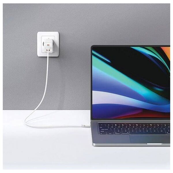 Wall Charger USAMS 2xUSB-C+1xUSB 65W (only head) GaN PD3.0 +QC3.0 Fast Charging gradient purple Sandru Series CC180TC03 (US-CC180) 6958444905181
