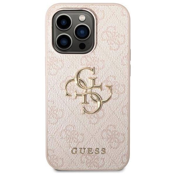 Original Case APPLE IPHONE 15 PRO Guess Hardcase 4G Big Metal Logo (GUHCP15L4GMGPI) pink 3666339171605