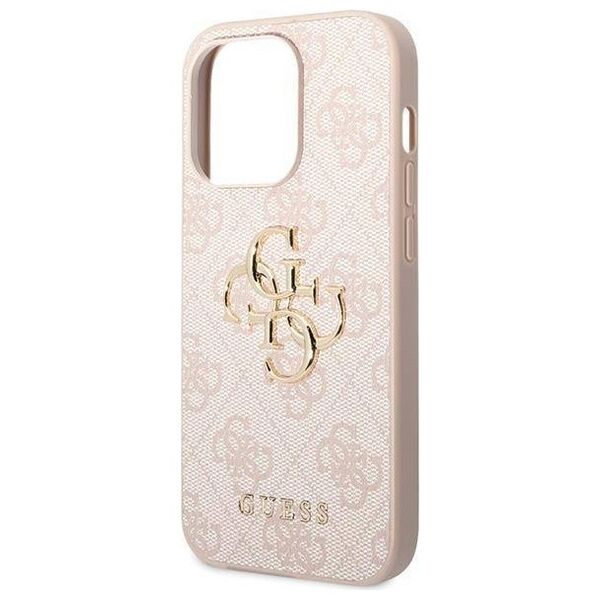 Original Case APPLE IPHONE 15 PRO Guess Hardcase 4G Big Metal Logo (GUHCP15L4GMGPI) pink 3666339171605