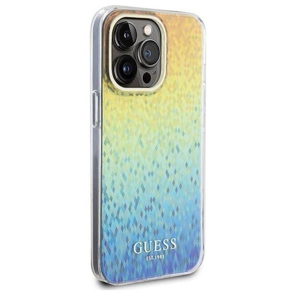 Original Case APPLE IPHONE 15 PRO MAX Guess Hardcase IML Faceted Mirror Disco Iridescent (GUHCP15XHDECMI) multicolored 3666339172343