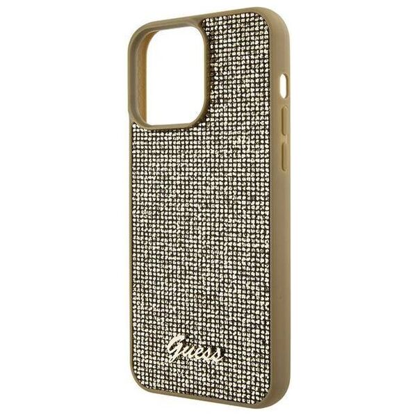 Original Case APPLE IPHONE 15 PRO MAX Guess Hardcase Disco Metal Script (GUHCP15XPMSDGSD) gold 3666339173609