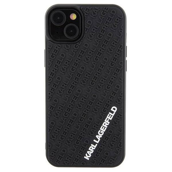 Original Case APPLE IPHONE 15 PLUS Karl Lagerfeld Hardcase 3D Rubber Multi Logo (KLHCP15M3DMKRLK) black 3666339164324