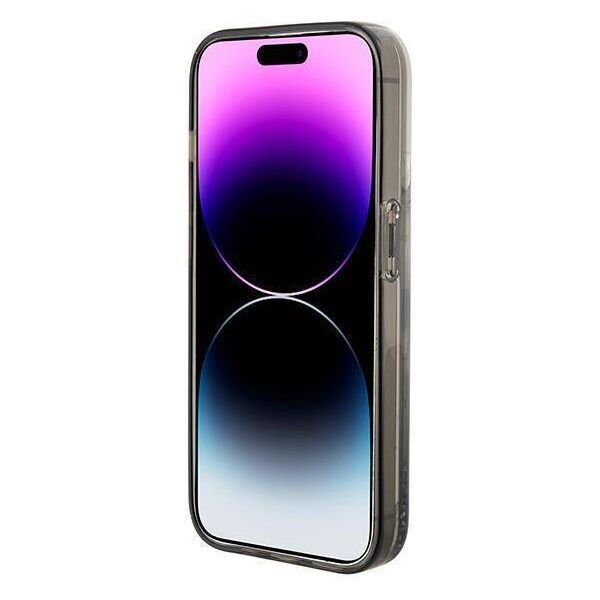Original Case APPLE IPHONE 15 PRO Karl Lagerfeld Hardcase Liquid Glitter Ikonik (KLHCP15LLKKNSK) transparent 3666339164096