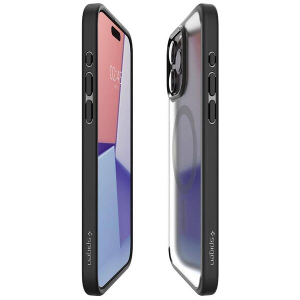 Case APPLE IPHONE 15 PRO MAX Spigen Ultra Hybrid Mag MagSafe Frost Black transparent 8809896749305