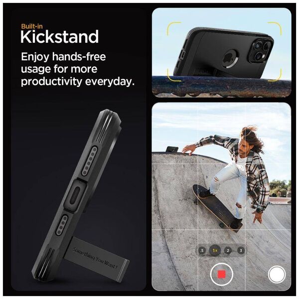 Case APPLE IPHONE 15 PRO MAX Spigen Tough Armor Mag MagSafe black 8809896749435