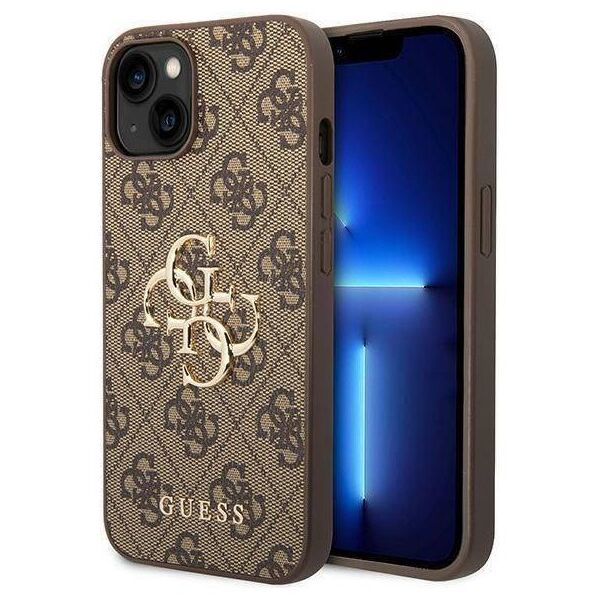 Original Case APPLE IPHONE 15 Guess Hardcase 4G Big Metal Logo (GUHCP15S4GMGBR) brown 3666339171506