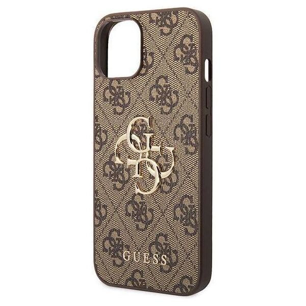 Original Case APPLE IPHONE 15 Guess Hardcase 4G Big Metal Logo (GUHCP15S4GMGBR) brown 3666339171506