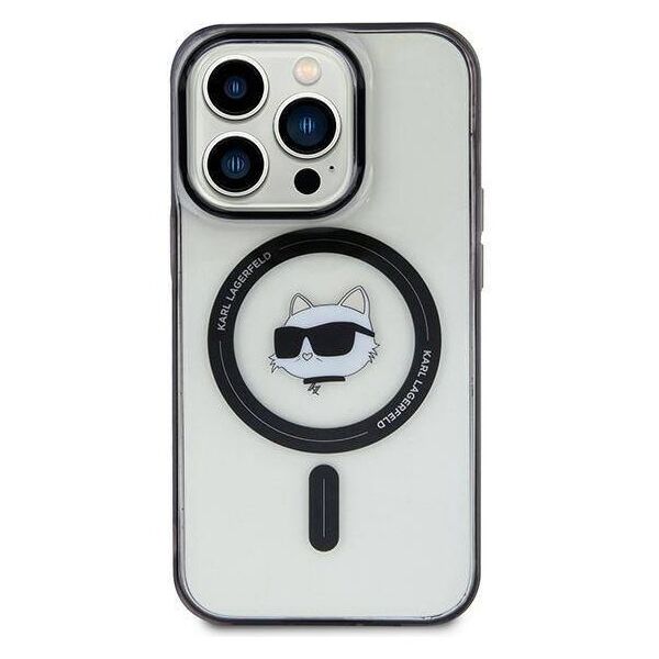 Original Case APPLE IPHONE 15 Karl Lagerfeld Hardcase IML Choupette`s Head MagSafe (KLHMP15SHCHNOTK) transparent 3666339162030