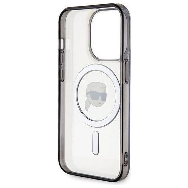 Original Case APPLE IPHONE 15 PRO MAX Karl Lagerfeld Hardcase IML Karl`s Head MagSafe (KLHMP15XHKHNOTK) transparent 3666339161941