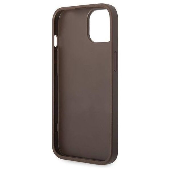 Original Case APPLE IPHONE 15 PLUS Guess Hard Case 4G Metal Gold Logo (GUHCP15MG4GFBR) brown 3666339171711