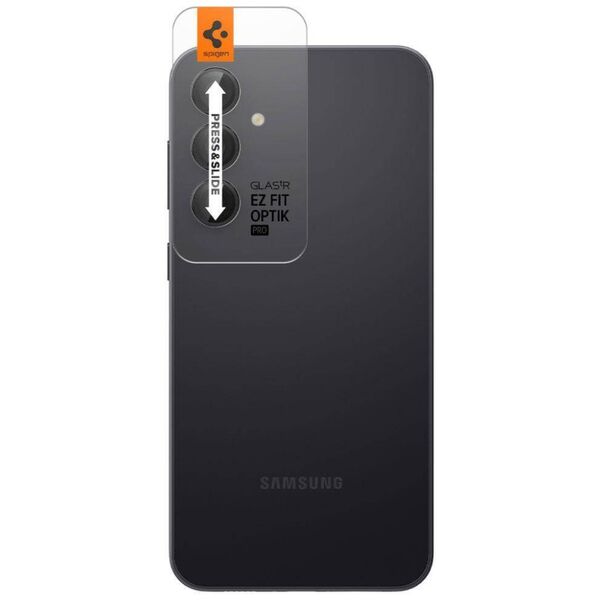 Camera Cover SAMSUNG GALAXY S23 FE Spigen Optik. TR ”EZ FIT” Camera Protector 2-pack black 8809896753128