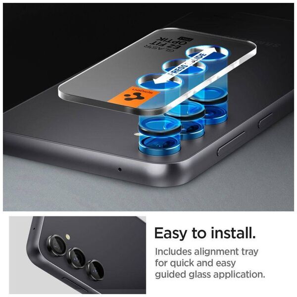 Camera Cover SAMSUNG GALAXY S23 FE Spigen Optik. TR ”EZ FIT” Camera Protector 2-pack black 8809896753128