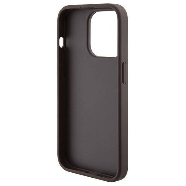 Original Case APPLE IPHONE 15 PRO Guess Hardcase Grip Stand 4G Triangle Strass (GUHCP15LPGS4TDW) brown 3666339197452