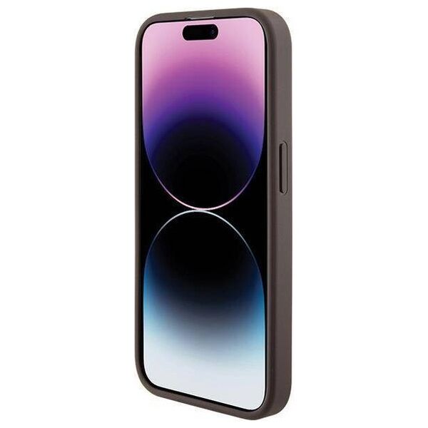 Original Case APPLE IPHONE 15 PRO MAX Guess Hardcase Grip Stand 4G Triangle Strass (GUHCP15XPGS4TDW) brown 3666339197469
