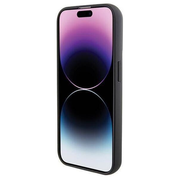 Original Case IPHONE 14 PRO Karl Lagerfeld Hardcase Gripstand Saffiano Choupette Pins (KLHCP14LGSACHPK) black 3666339207410