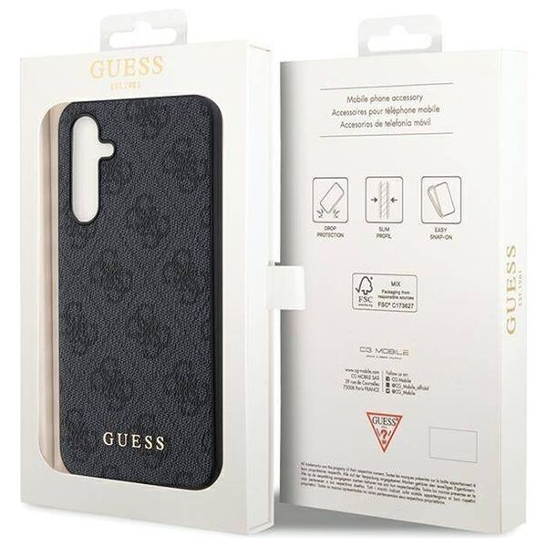 Original Case SAMSUNG GALAXY S23 FE Guess Hard Case 4G Metal Gold Logo (GUHCS23FEG4GFGR) gray 3666339218614