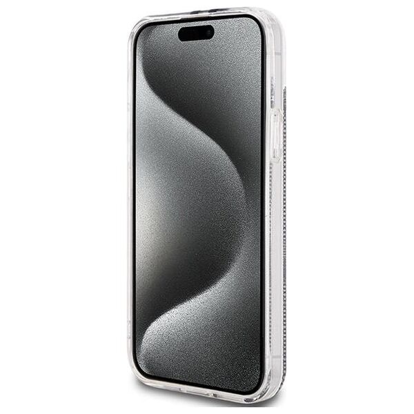 Original Case IPHONE 14 PLUS / 15 PLUS Guess Hardcase IML 4G Gold Stripe (GUHCP15MH4PSEGK) black 3666339222697