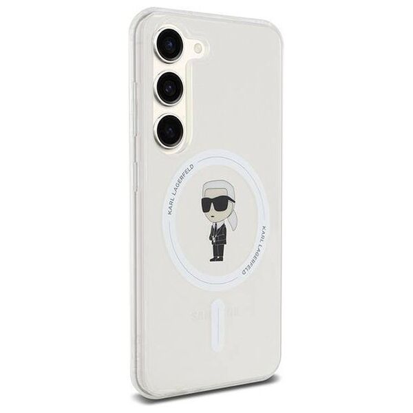 Original Case SAMSUNG GALAXY S23 Karl Lagerfeld Hardcase IML Ikonik MagSafe (KLHMS23SHFCKNOT) transparent 3666339241841