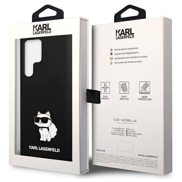 Original Case SAMSUNG GALAXY S24 ULTRA Karl Lagerfeld Hardcase Silicone Choupette (KLHCS24LSNCHBCK) black 3666339242343