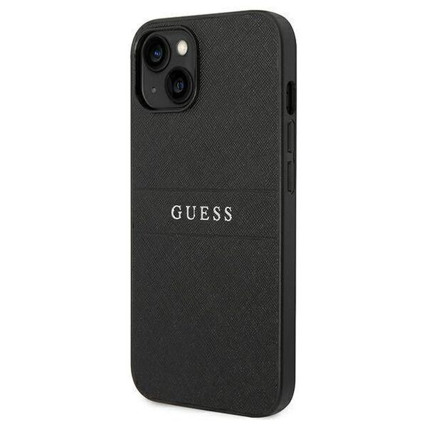Original Case IPHONE 14 PLUS Guess Saffiano Strap black 3666339088590