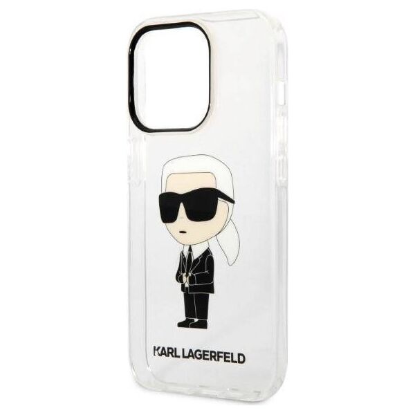 Original Case IPHONE 14 PRO MAX Karl Lagerfeld Hardcase Ikonik Karl Lagerfeld (KLHCP14XHNIKTCT) transparent 3666339087111