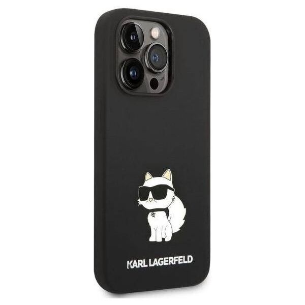 Case IPHONE 14 PRO MAX Karl Lagerfeld Hardcase Silicone Choupette (KLHCP14XSNCHBCK) black 3666339086756