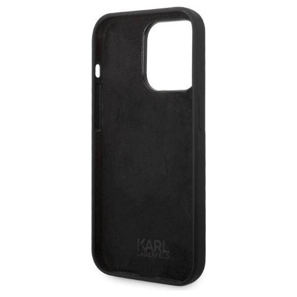 Original Case IPHONE 14 PRO MAX Karl Lagerfeld Hardcase Silicone Ikonik (KLHCP14XSNIKBCK) black 3666339086596