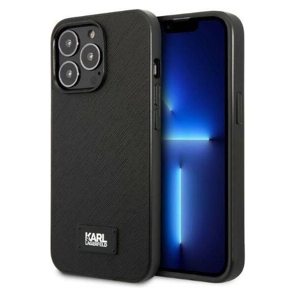 Original Case IPHONE 13 PRO Karl Lagerfeld Hardcase Saffiano Plaque black 3666339048945