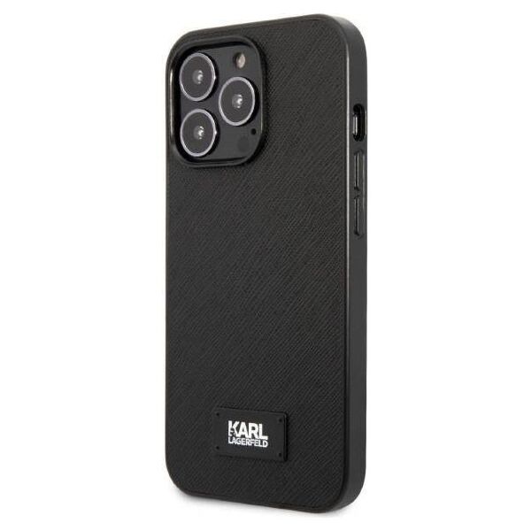 Original Case IPHONE 13 PRO Karl Lagerfeld Hardcase Saffiano Plaque black 3666339048945