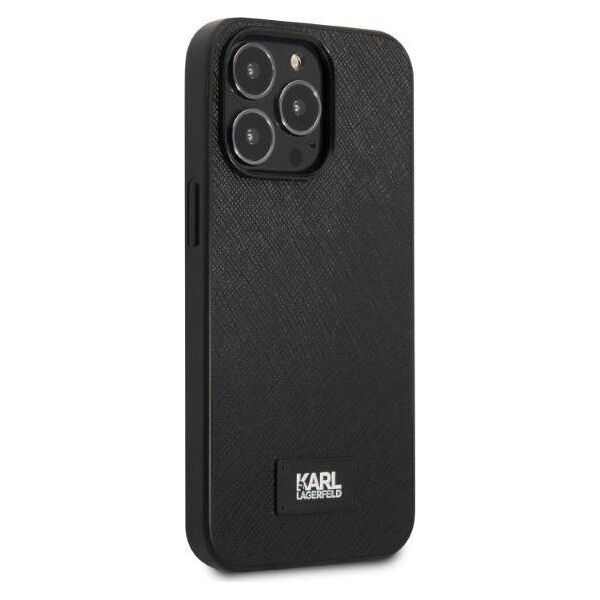 Original Case IPHONE 13 PRO Karl Lagerfeld Hardcase Saffiano Plaque black 3666339048945