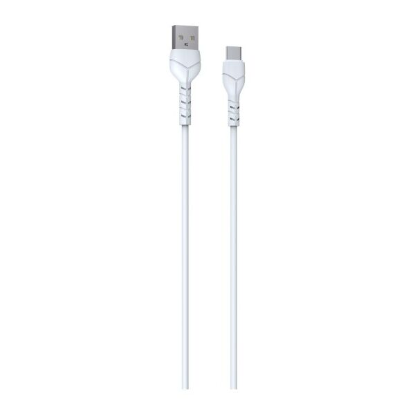 Devia cable Kintone V2 EC305  USB - USB-C 1,0 m 2,1A white set 30 pcs 6938595351310