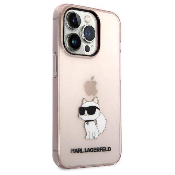 Original Case IPHONE 14 PRO MAX Karl Lagerfeld Hardcase Ikonik Choupette (KLHCP14XHNCHTCP) pink 3666339087197