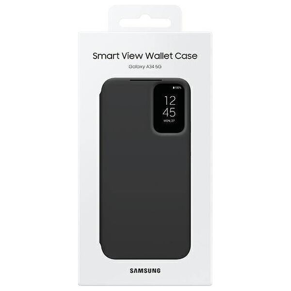 Original Case SAMSUNG GALAXY A34 5G Smart View Wallet Case (EF-ZA346CBEGWW) black 8806094919356