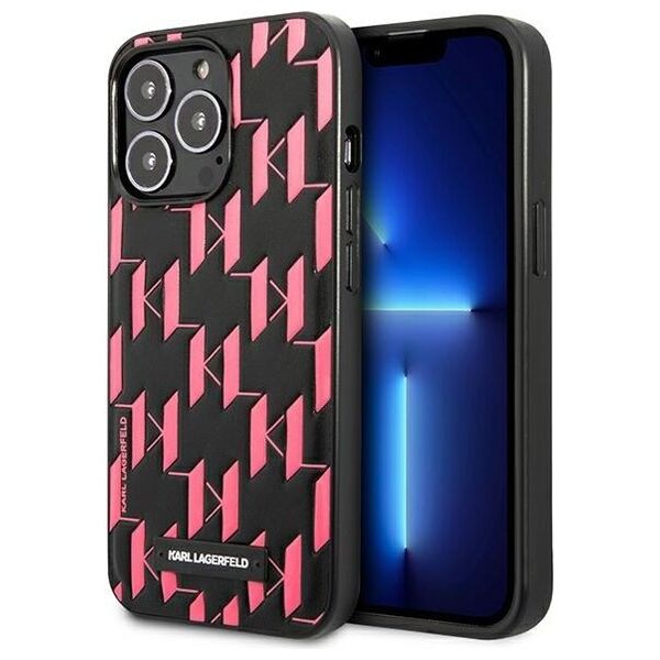 Karl Lagerfeld case for iPhone 13 Pro Max 6,7&quot; KLHCP13XMNMP1P black hard case Monogram and plaque 3666339049195