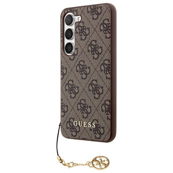 Guess case for Samsung Galaxy A55 GUHCSA55GF4GBR brown HC PU 4G with charm 3666339259655