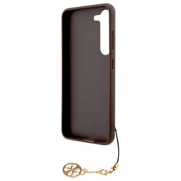 Guess case for Samsung Galaxy A55 GUHCSA55GF4GBR brown HC PU 4G with charm 3666339259655