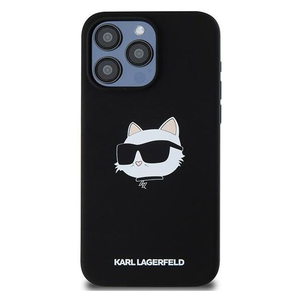 Karl Lagerfeld case for iPhone 15 Pro Max 6,7&quot; KLHMP15XSCHPPLK black HC Magsafe silicone sil Choupette head print 3666339257293