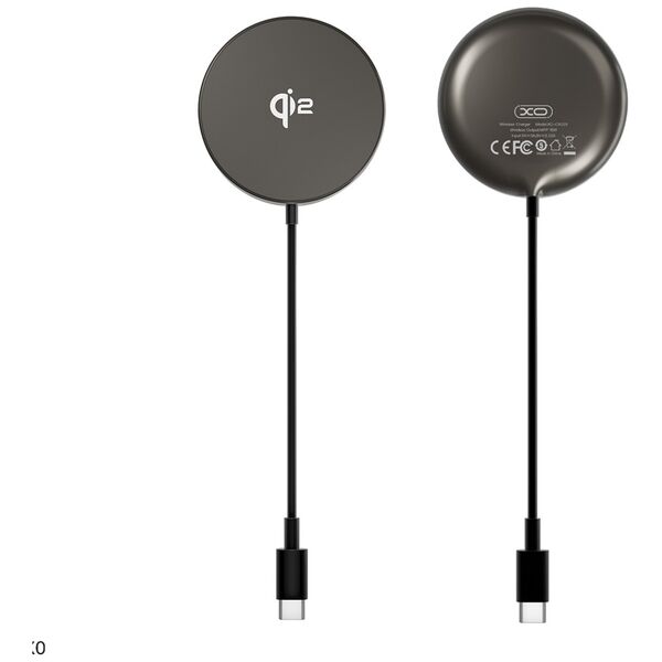 XO wireless inductive charger QI2 CX029 magnetic black 6920680857760