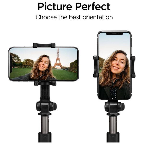 SPIGEN S540W WIRELESS SELFIE STICK TRIPOD BLACK 8809606426885