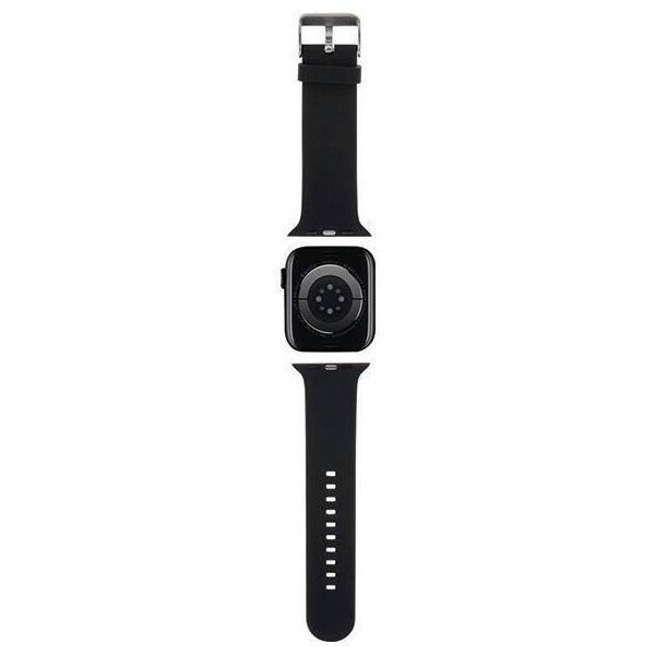Strap for APPLE WATCH 4 / 5 / 6 / 7 / 8 / SE / ULTRA (42 / 44 / 45 / 49 MM) Karl Lagerfeld Strap 3D Rubber Choupette Head (KLAWLSLCNK) black 3666339190125
